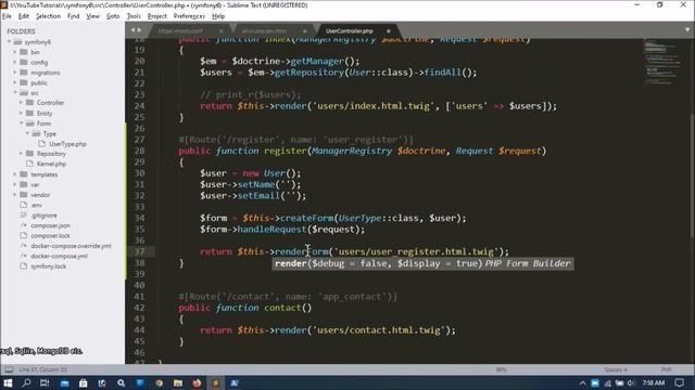 10. Symfony 6.x Save Data Using Form | Register New User смотреть онлайн