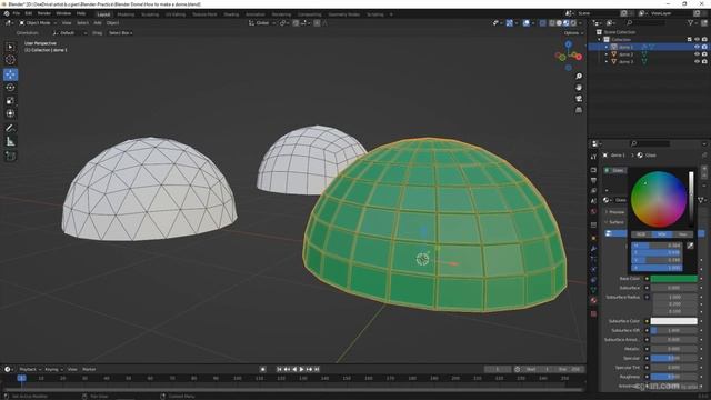 How to make a Dome in Blender, Geodesic Dome and exterior architecture 3D modeling смотреть онлайн