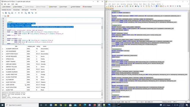 Query Database SQLite смотреть онлайн