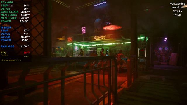 Cyberpunk 2077 DLSS 3.5 | Benchmark | 1440p | i9 9900K - RTX 4080 смотреть онлайн