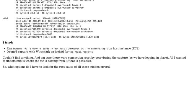 DevOps & SysAdmins: How to debug frequent "connection reset by peer"? смотреть онлайн