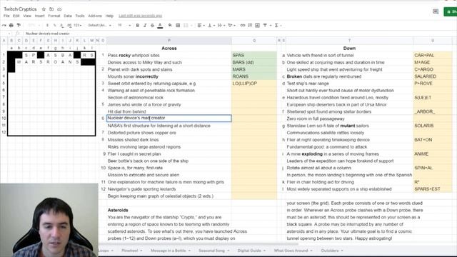 Asteroids Cryptic Crossword Puzzle смотреть онлайн