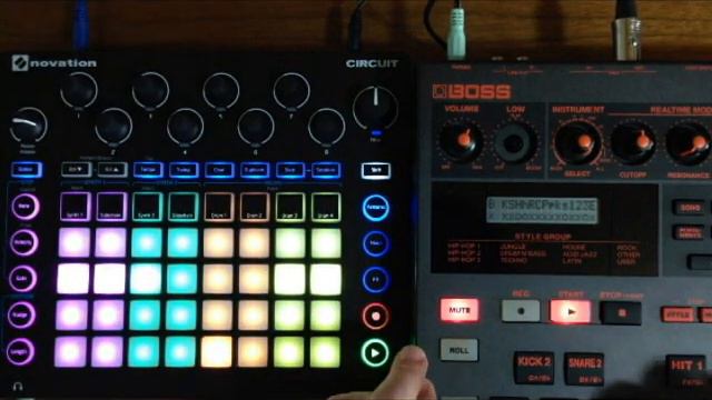 novation circuit&BOSS DR-202 dubtechno-jam #01 смотреть онлайн