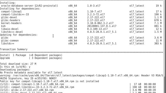 Install prerequisites for Oracle database 12R2 on Oracle Linux 7 смотреть онлайн