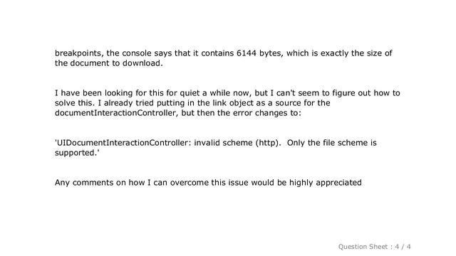 iOS : UIDocumentInteractionController "invalid scheme (null)" смотреть онлайн