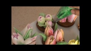 КАК ПОЛЬЗОВАТЬСЯ НАСАДКОЙ ТЮЛЬПАН, КАК ПРИГОТОВИТЬ  КРЕМ БЗК, КАК ДЕЛАТЬ ЦВЕТЫ ИЗ КРЕМА
