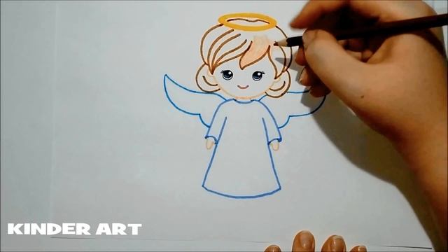 Как нарисовать ангела поэтапно | How to Draw an Angel - Cute & Easy смотреть онлайн