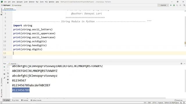 #35 Python Tutorial for Beginners | String Module in Python смотреть онлайн