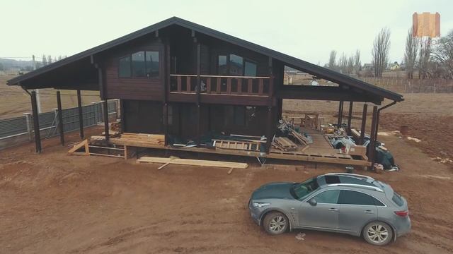 Деревянный дом из клееного бруса в Севастополе. Проект "Родовое Гнездо", Крым, Ти-Арт смотреть онлайн