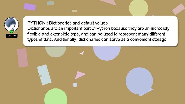 PYTHON : Dictionaries and default values смотреть онлайн