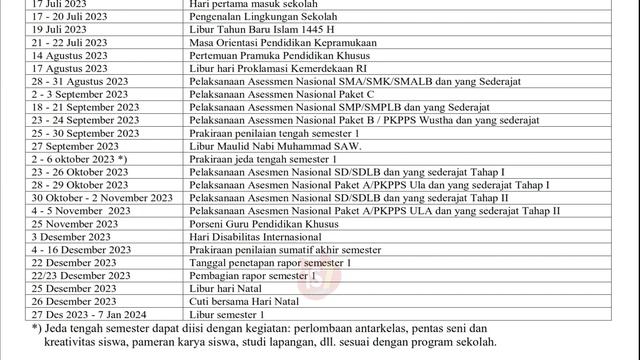 Kalender Pendidikan 2023/2024 Lengkap смотреть онлайн