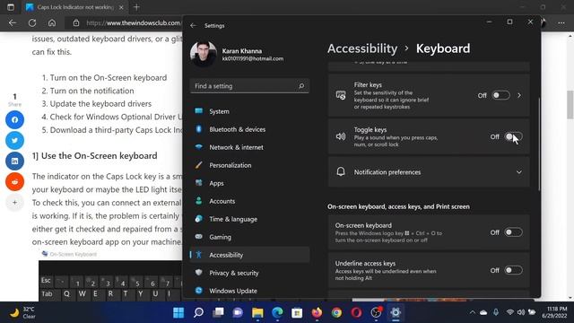 Caps Lock Indicator not working in Windows 11/10 смотреть онлайн