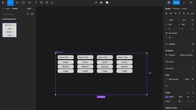 Animated dropdown menu in Figma смотреть онлайн