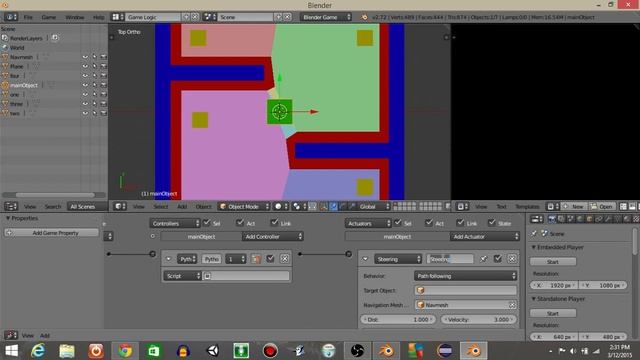 UPBGE - Random Object Tracking With Navigation Mesh Python смотреть онлайн