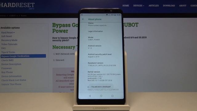 How to Activate Developer Options in CUBOT Power - OTG Connection смотреть онлайн