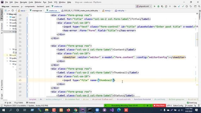 Laravel + VueJS Part - 15 - Install ckeditor5, preview post thumbnail and save post info 4 смотреть онлайн