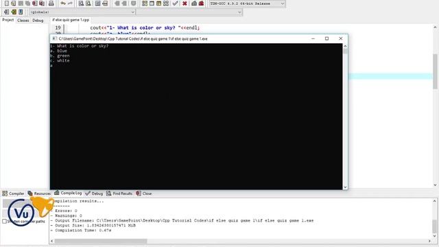 Quiz Game in IF Else Statement | System Commands Fully Explained Part - 02 Urdu/Hindi смотреть онлайн