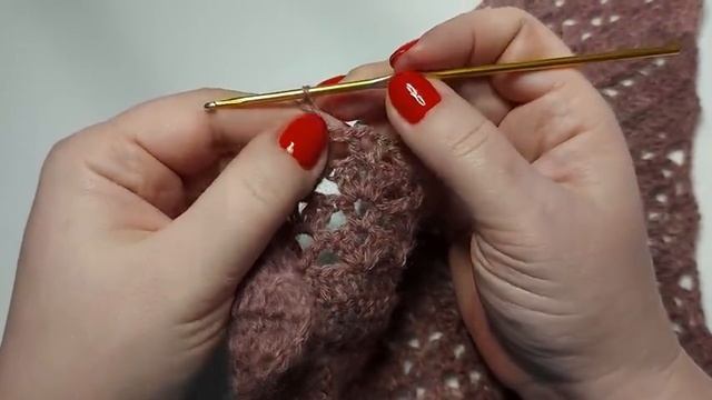 ??ВЯЗАНИЕ ПО ДИАГОНАЛИ. УЗОР КРЮЧКОМ ДЛЯ ПАЛАНТИНА (вязание для начинающих) смотреть онлайн