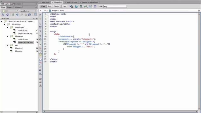 Listing files with PHP смотреть онлайн