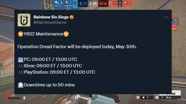 Y8S2 Patch Sizes & Release Time! - R6 Dread Factor смотреть онлайн