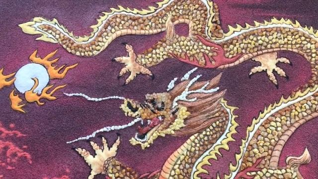 КАРТИНА из самоцветов ДРАКОН смотреть онлайн