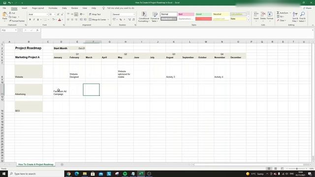 How To Create A Project Roadmap In Excel - Step by Step смотреть онлайн