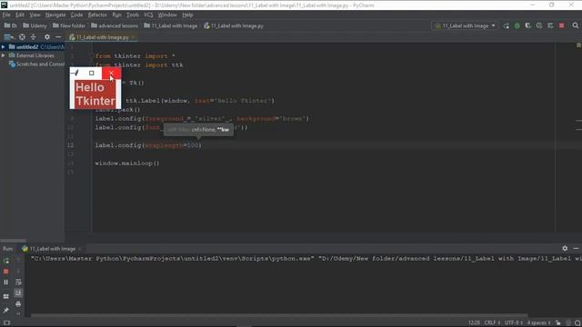 22- كيفيه انشاء ال Label with Image فى ( Python , Tkinter ) لتطبيقات سطح المكتب смотреть онлайн