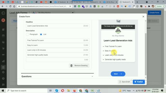 How to Create Facebook Lead Form for Facebook Lead Ads [Hindi] смотреть онлайн