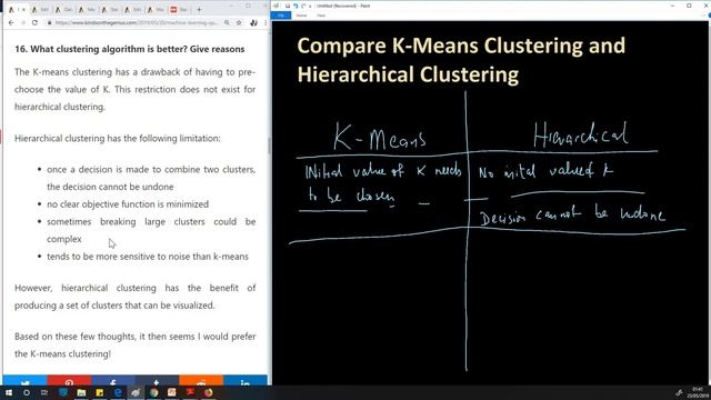 Question 16 - Compare K Means and Hierarchical Clustering Which is better смотреть онлайн
