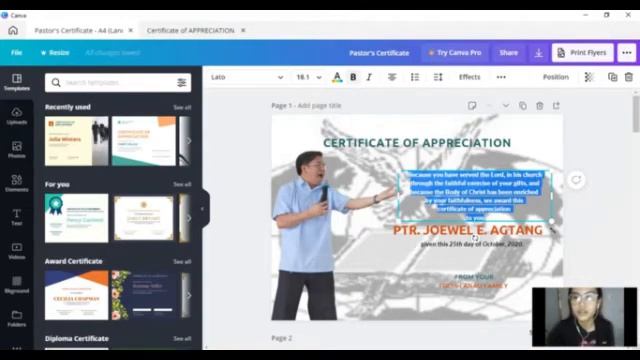 Certificate creation using Canva Tutorial смотреть онлайн