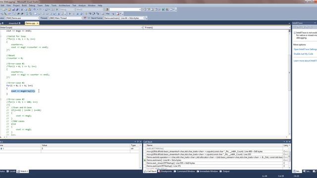 Visual Studios - Call Stack смотреть онлайн