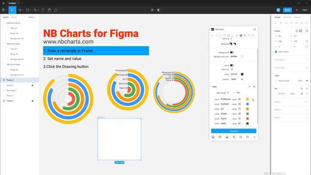 Draw a Ring Chart in Figma смотреть онлайн