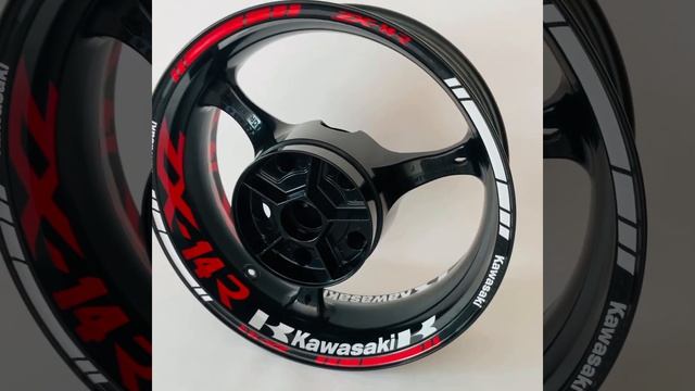 Decals wheel for Kawasaki ZX-14R stickers wheel stripes rim tape Kawasaki ZX14R rim motorcycle смотреть онлайн