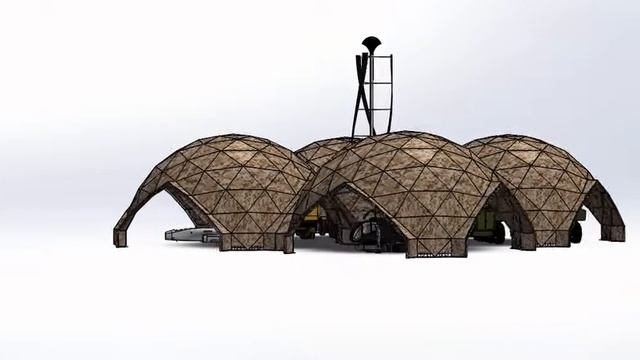 Ангар, спец. назначения. Купольного типа.