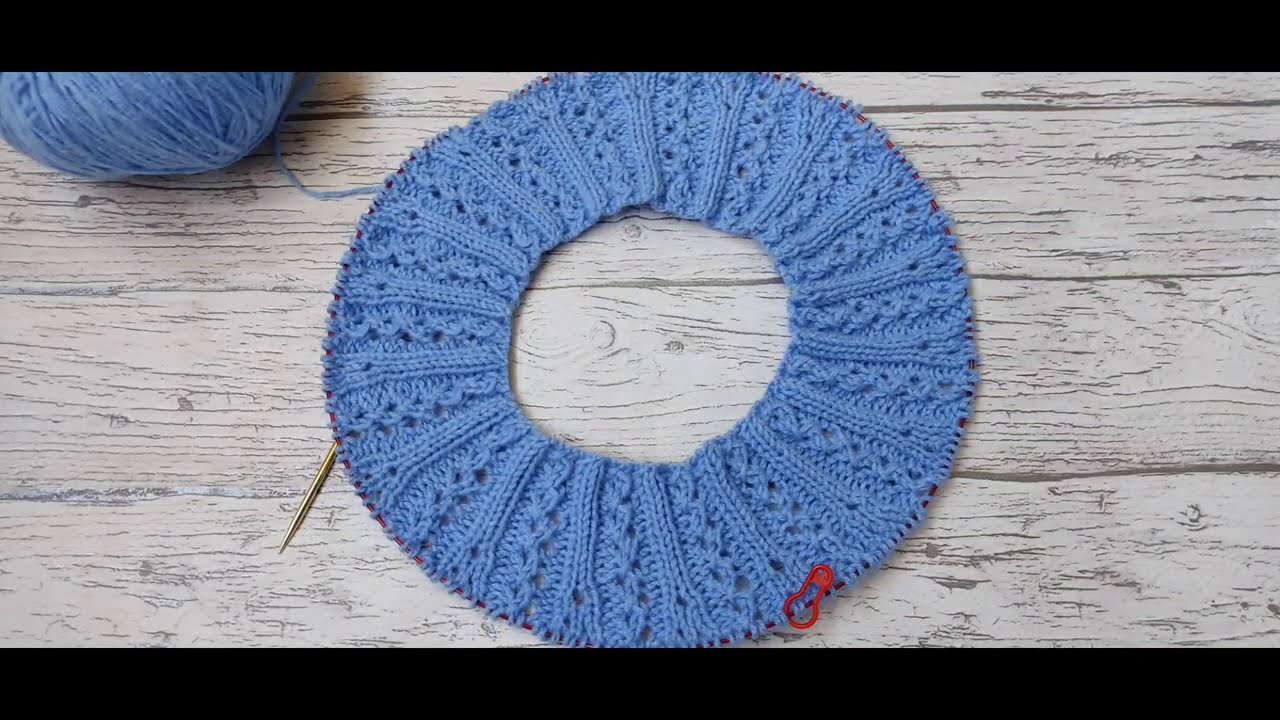 Супер резинка для горловин, манжетов и как отделка изделия. Узор спицами. смотреть онлайн