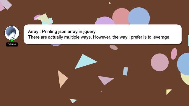 Array : Printing json array in jquery смотреть онлайн