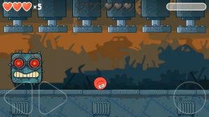 RED BALL 4 - Level 45 BOSS ( gloomy factory ) мрачная фабрика!!!