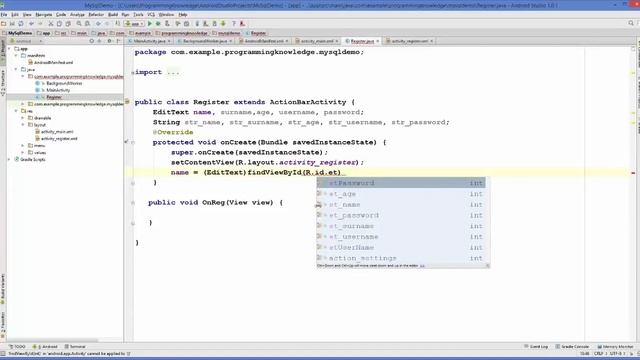 50 Android MySQL Database Tutorial 4 Insert Data in Mysql Database using Registration Form смотреть онлайн