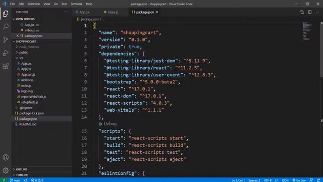 Shopping Cart | React.js | React Hooks | Bootstrap смотреть онлайн