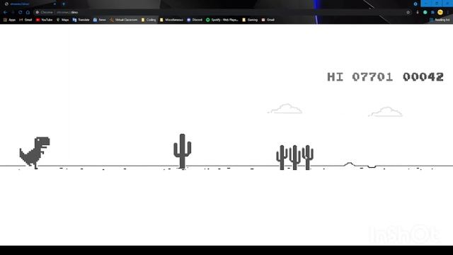 How to be invincible in the Chrome dino game (Read description) смотреть онлайн