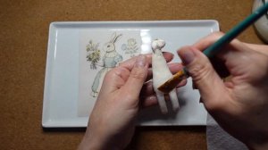 МК ватная ёлочная игрушка "Зайка-весна Часть 1. DIY cotton spun  miniature " Bunny-Spring" Part 1.