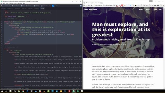 How to Build an Advanced Website Template Using PHP and Bootstrap смотреть онлайн