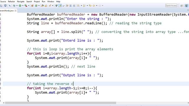 How to Reverse the words in a string by using java code смотреть онлайн