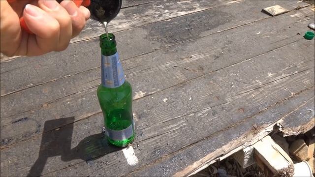 Что будет если налить расплавленный свинец в Пивную бутылку? смотреть онлайн