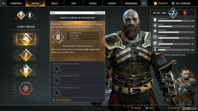 God of War - All Maxed Armor Sets смотреть онлайн