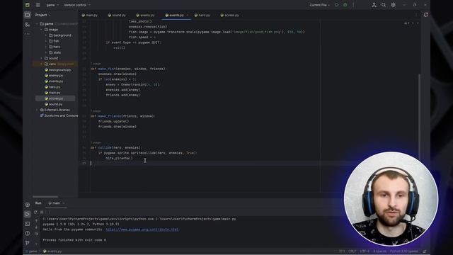 Создаем игру на Python & Pygame! (9 часть): Счетчики здоровья и очков смотреть онлайн