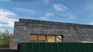 Строительство дома из арболита. Начал постройку фронтонов