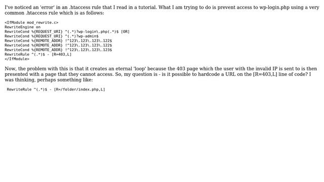Wordpress: Question with .htaccess and wp-login.php prevention смотреть онлайн