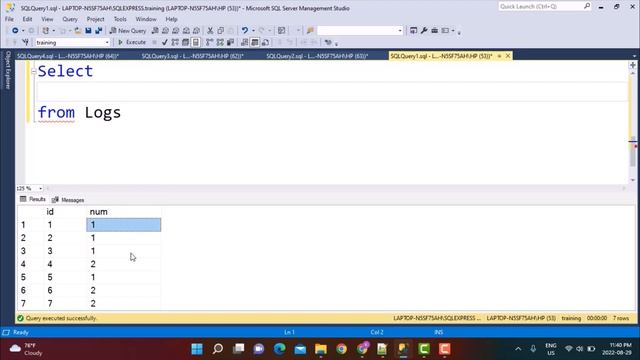 SQL Interview Query | How many times does a number occur consecutively | Leetcode | Consecutive Num смотреть онлайн