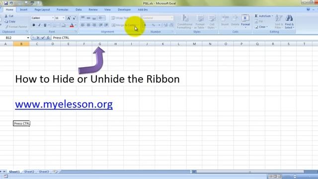 How To Hide Or Unhide The Excel Ribbon смотреть онлайн